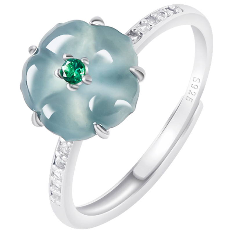 Women Accessories To Gift - Anillos de Jadeíta Birmana Azul con