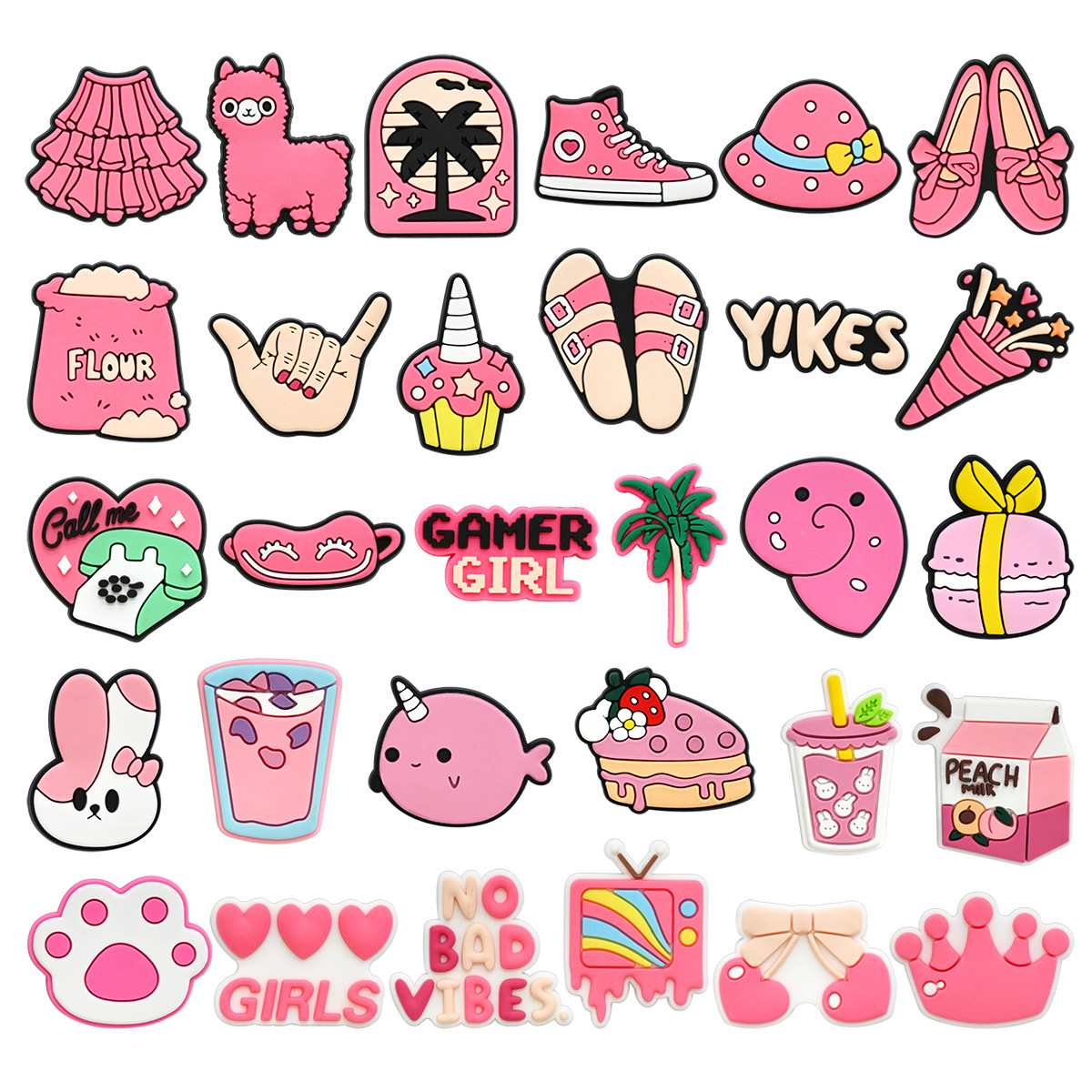 Women'S Accessories For Crocs - Bonitos dijes de zapatos rosas, decoración