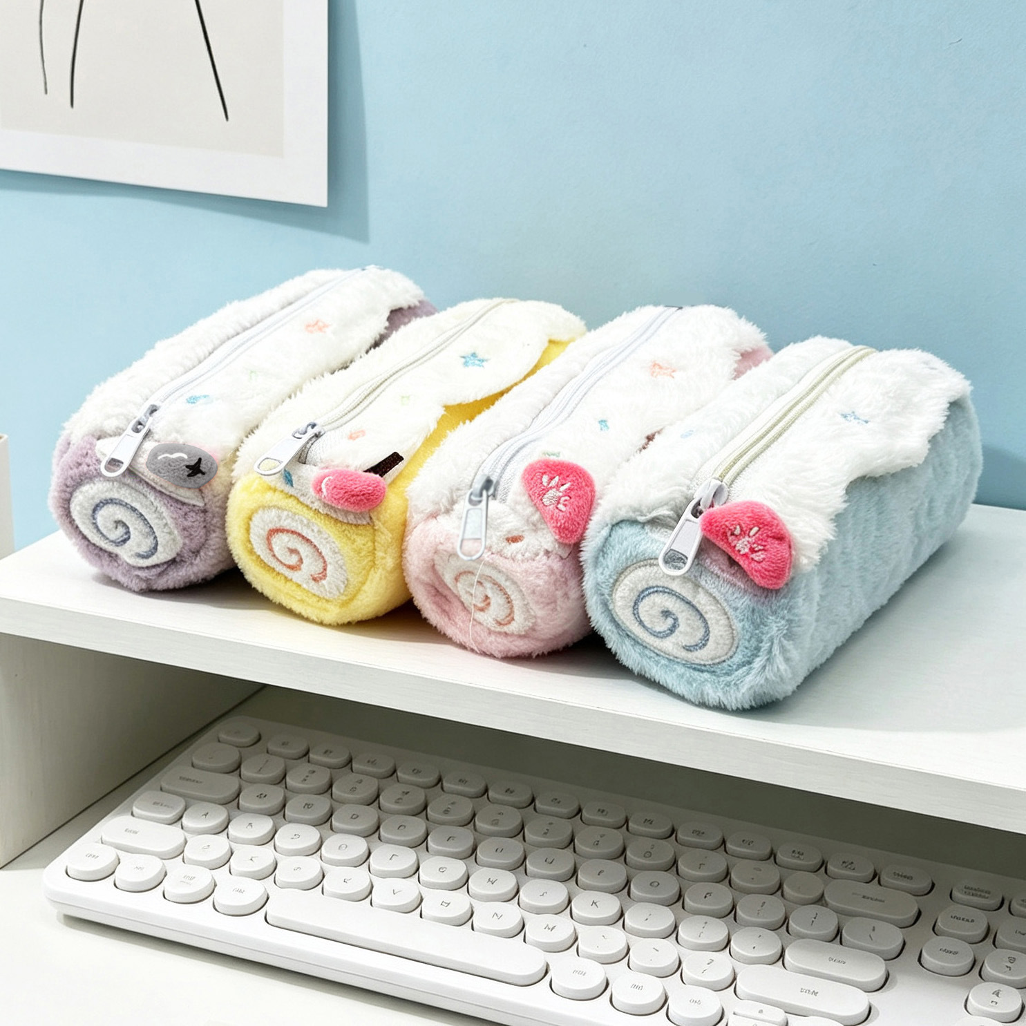 Women'S Vanity Accessories - Estuche de Lápices de Peluche con
