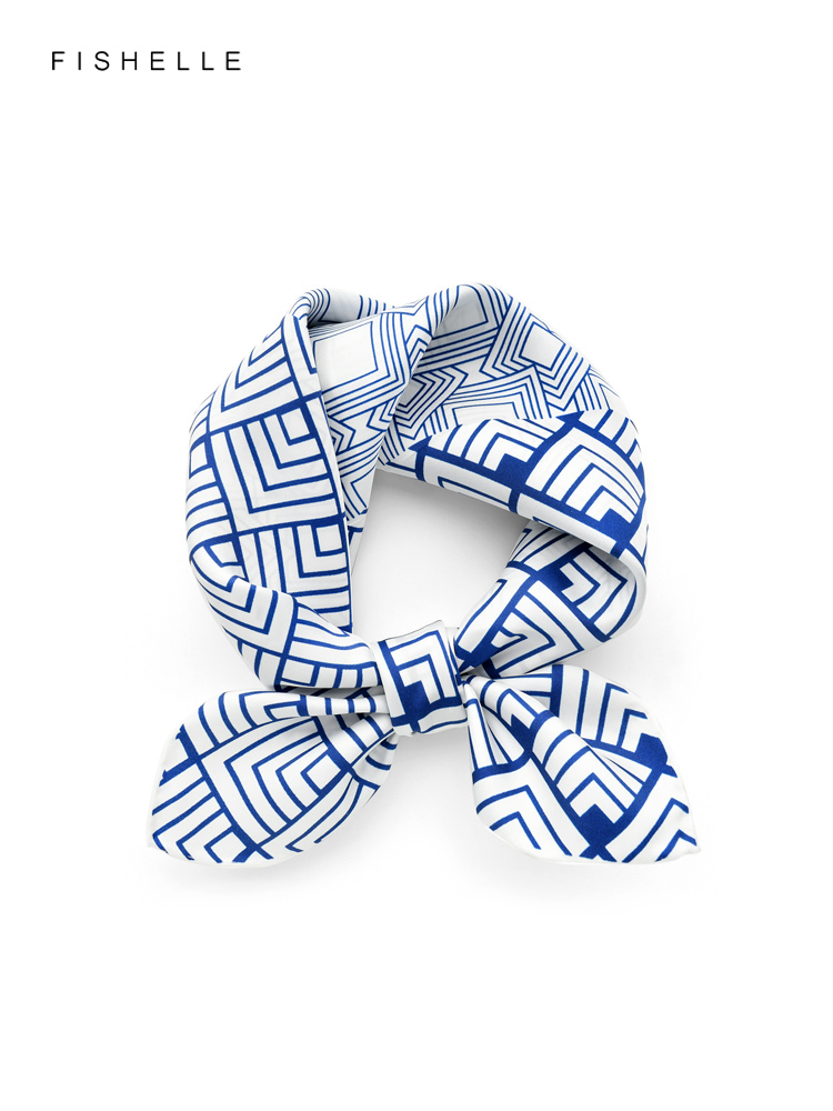 Silk Scarf Square - Bufanda de sarga de seda auténtica