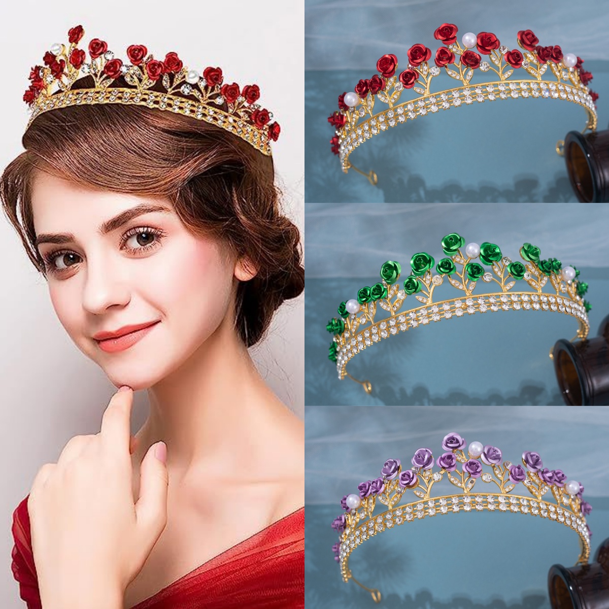 Women'S Vintage Accessories - Corona de Novia de Cerámica Estilo
