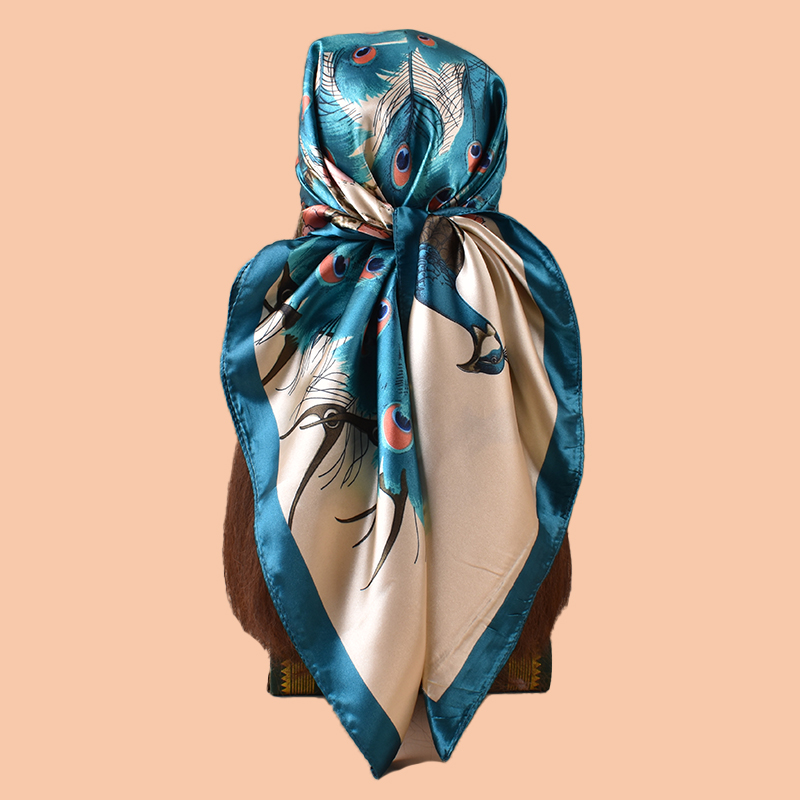 Silk Scarf Square - 1 bufanda cuadrada grande para mujer