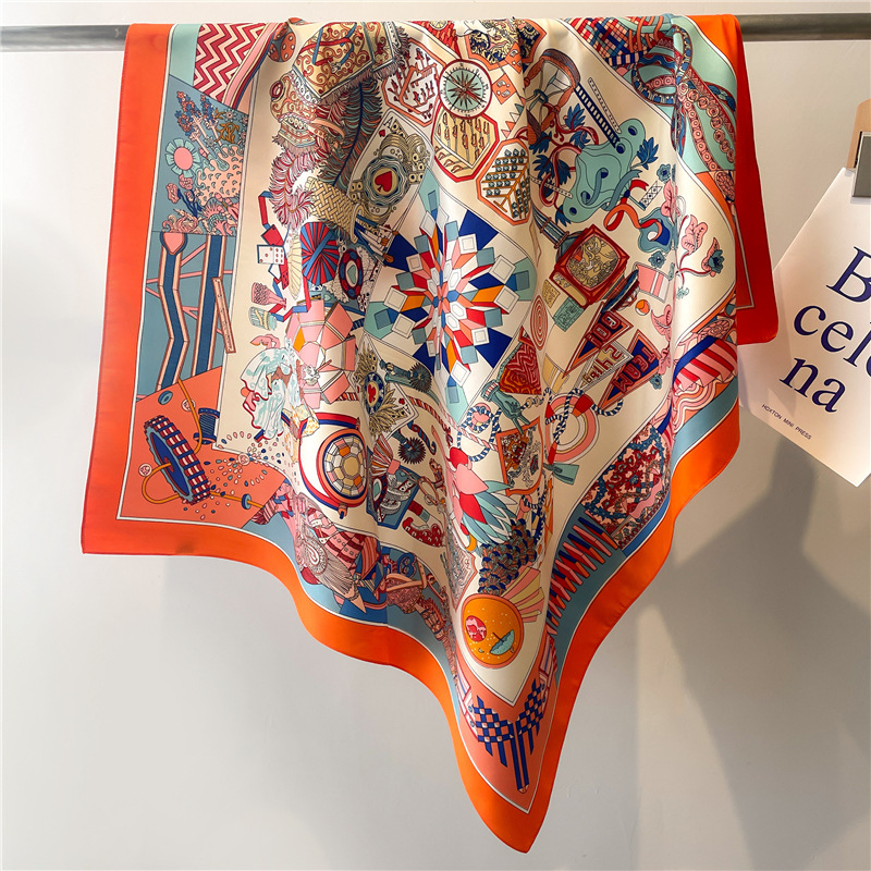 Pañuelo de Seda Cuadrado con E - Silk Scarf Square reseña y precio