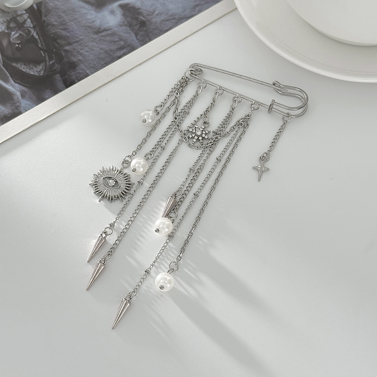 Broche de perlas de imitación, - Women'S Accessories For Formal Wear reseña y precio