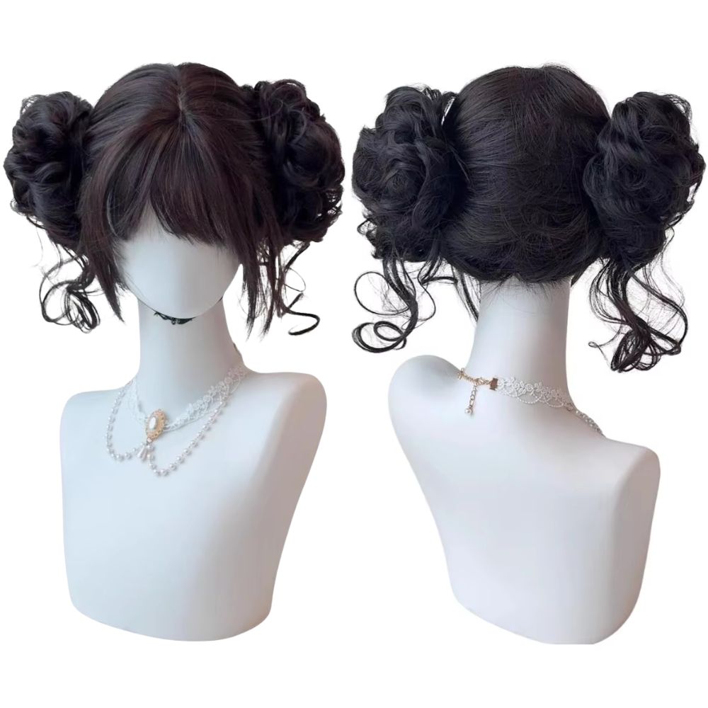 Peluca bonita de bollos dobles - Women Accessories Kit reseña y precio