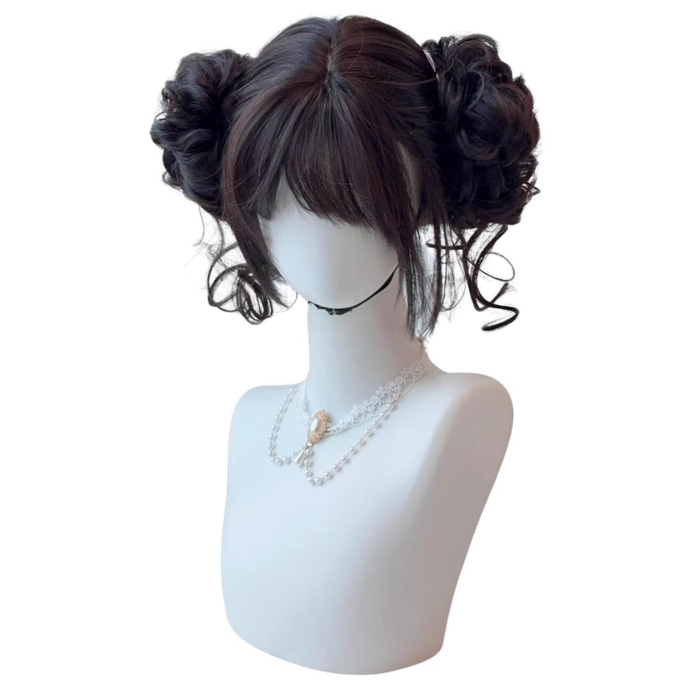 Peluca bonita de bollos dobles - Women Accessories Kit reseña y precio